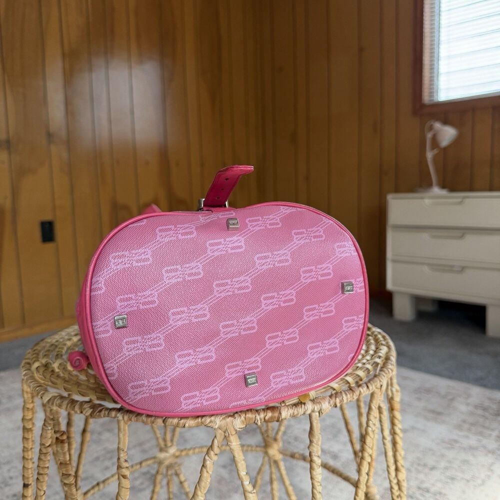 BALENCIAGA 90’s Vintage Bucket Bag Pink Leather Handbag Shoulder Bag Backpack - Picture 7 of 16